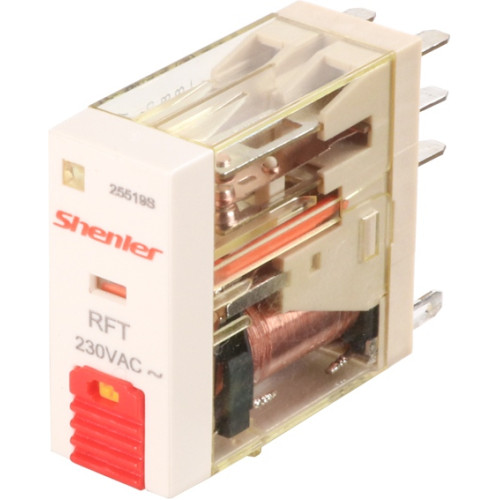 Реле Shenler RFT2CO730LT (2CO, 8A, 230В) с индикацией и кнопкой тест